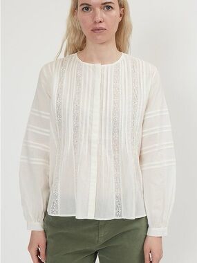 Nili Lotan Iris Ivory Lace Blouse